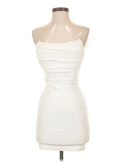 Blue Blush Cocktail Dress In White