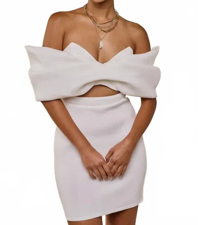 Blue Blush Cocktail Hour Dress In White