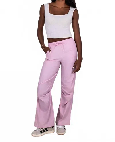 Blue Blush Drawstring Detail Wide Leg Pants In Light Pink