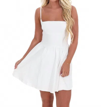 Blue Blush Earn It Mini Dress In Ivory In White