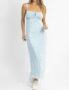 Blue Blush Emmy Floral Midi Dress In Blue In Blue