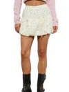 Blue Blush Floral Bubble Skirt In Multi In White