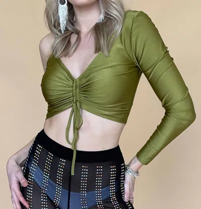 Blue Blush Green Eyed Girl Top In Watergrass