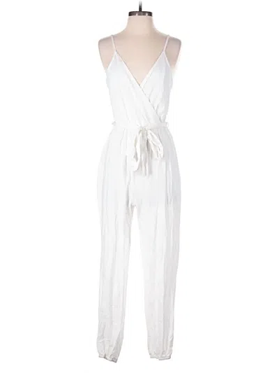 Pre-owned Blue Blush Jumpsuit In White