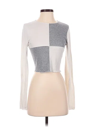 Pre-owned Blue Blush Long Sleeve T-shirt In Silver