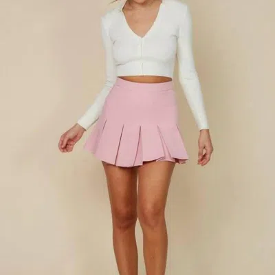Blue Blush Pleated Tennis Skirt In Pink