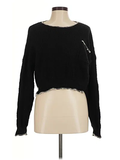 Pre-owned Blue Blush Pullover Sweater In Black