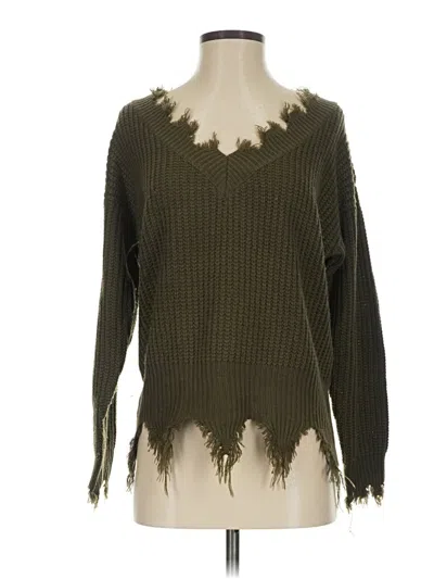 Pre-owned Blue Blush Pullover Sweater In Green