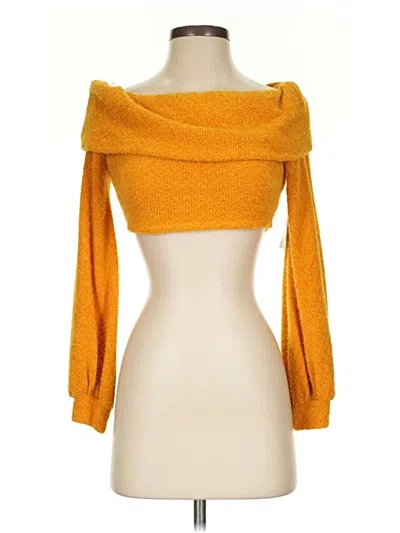 Pre-owned Blue Blush Pullover Sweater In Orange