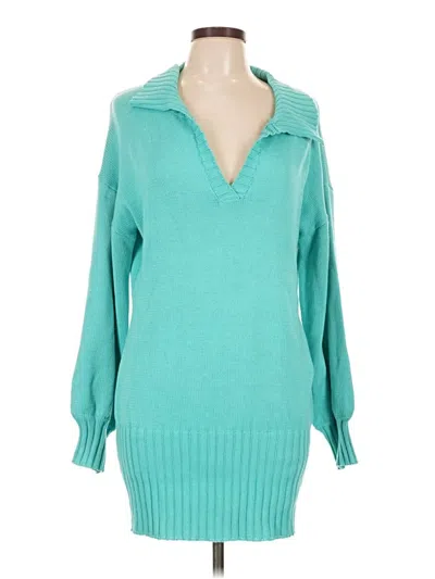 Pre-owned Blue Blush Pullover Sweater In Teal