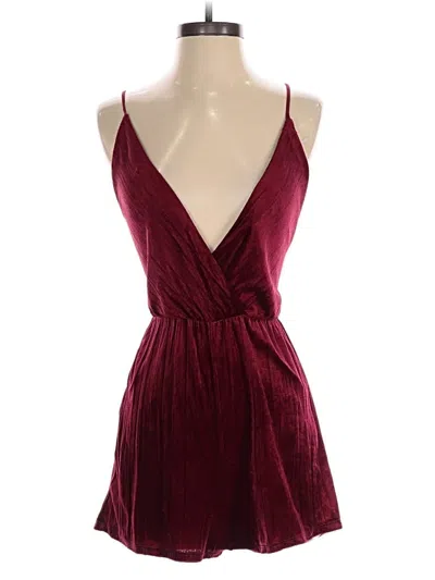 Pre-owned Blue Blush Romper In Burgundy