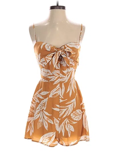 Pre-owned Blue Blush Romper In Orange