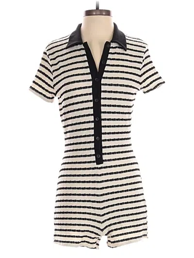 Pre-owned Blue Blush Romper In White