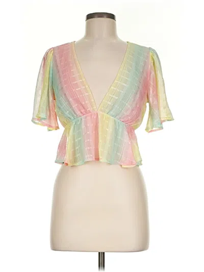 Pre-owned Blue Blush Short Sleeve T-shirt In Pink