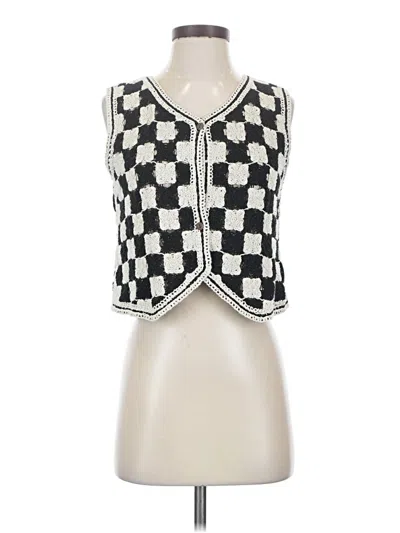 Pre-owned Blue Blush Sleeveless Blouse In Black
