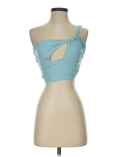 Pre-owned Blue Blush Sleeveless Blouse In Blue