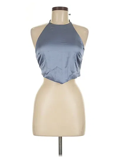 Pre-owned Blue Blush Sleeveless Blouse In Silver
