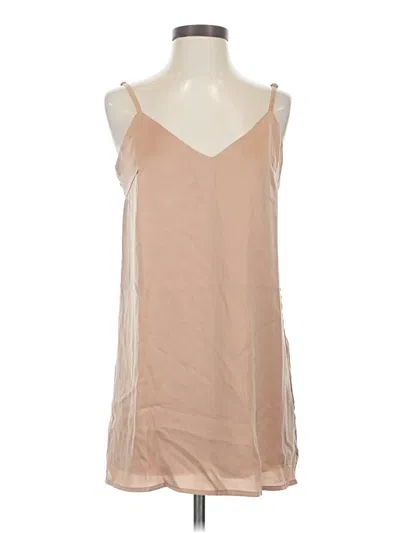 Pre-owned Blue Blush Sleeveless Blouse In Tan