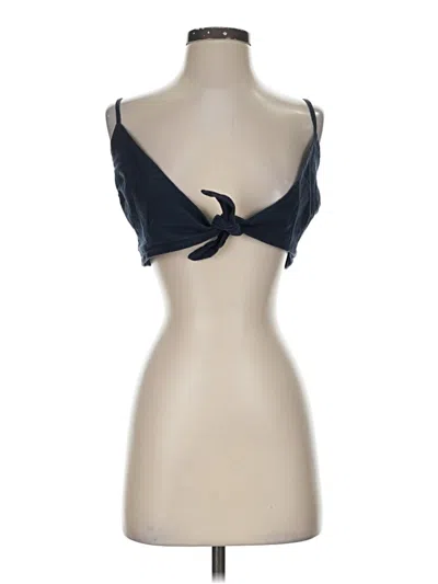 Pre-owned Blue Blush Sleeveless Top Black Sweetheart Neckline Tops