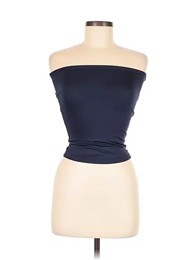 Pre-owned Blue Blush Sleeveless Top Blue Strapless Neckline Tops