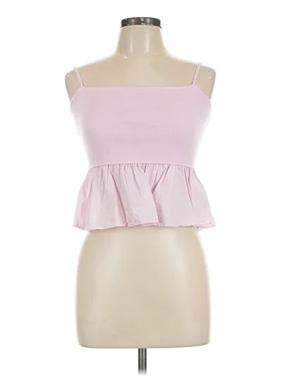 Pre-owned Blue Blush Sleeveless Top Pink Halter Neckline Tops