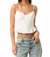 Blue Blush Snow Belle Top In White In White