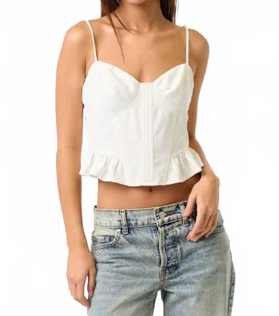 Blue Blush Snow Belle Top In White