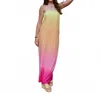 Blue Blush Sunny Ombre Tube Maxi Dress In Yellow In Multi