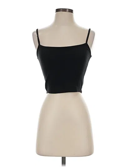 Pre-owned Blue Blush Tank Top Black Strapless Neckline Tops