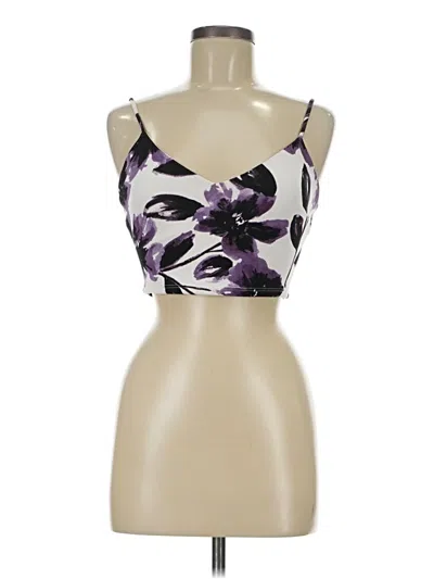 Pre-owned Blue Blush Tank Top Purple Strapless Neckline Tops