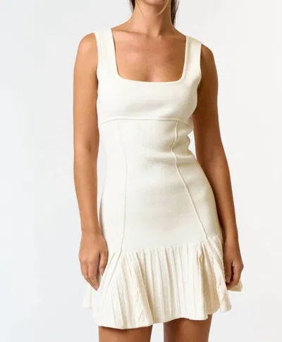 Blue Blush Tennis Sweater Dress In Cream In Neutral