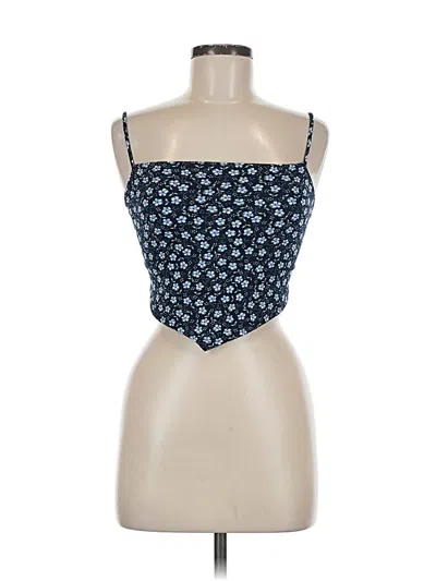 Pre-owned Blue Blush Tube Top Blue Strapless Neckline Tops