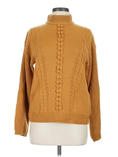 Pre-owned Blue Blush Turtleneck Sweater In Brown