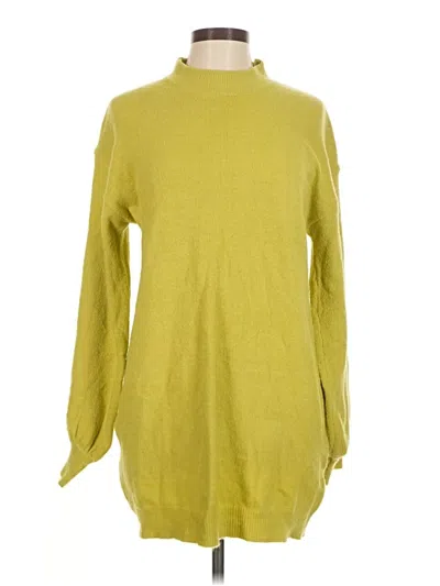 Pre-owned Blue Blush Turtleneck Sweater In Yellow