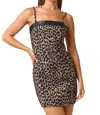 Blue Blush Wild At Heart Leopard Print Dress In Brown/black In Brown