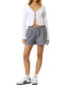 Blue Blush Women's Boxer Shorts In Checkered In Multi