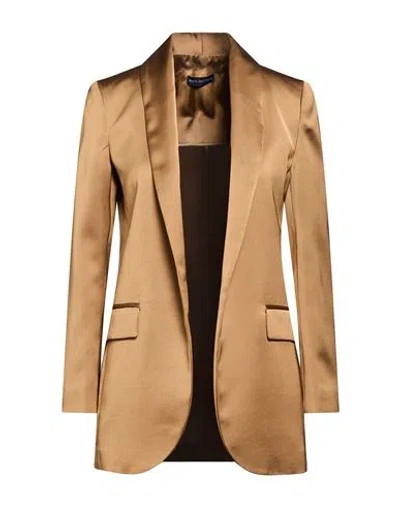 Blue Brothers Woman Blazer Sand Size 8 Polyester In Brown