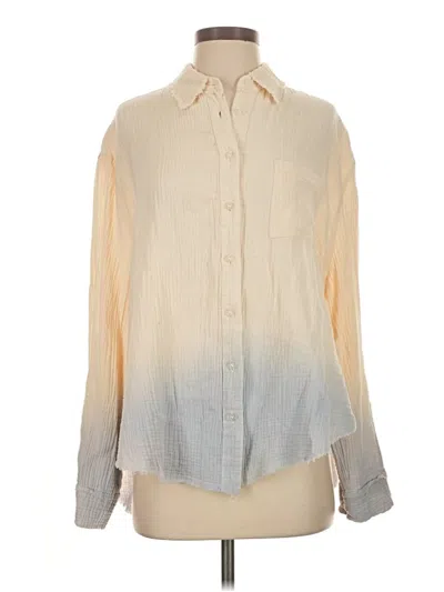 Pre-owned Blue Buttercup Long Sleeve Blouse In Ivory