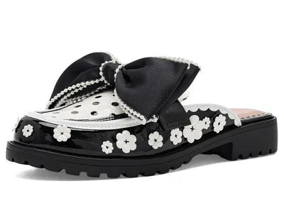 Blue By Betsey Johnson Gladdys Women's Slippers Black/white Flower: 10 M