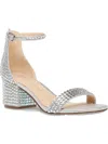 Blue By Betsey Johnson Mari Womens Ankle Strap Open Toe Heel Sandals In Multi