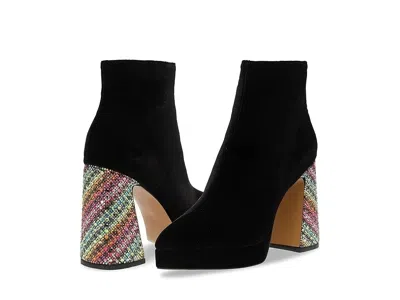 BLUE BY BETSEY JOHNSON BLUE BY BETSEY JOHNSON RAYLAN BOOTS WOMEN'S BLACK RHINESTONE BOOTIE LION151