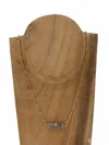 Blue Copper Women's Corundum Necklace In Gold In Gold