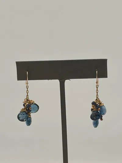 Blue Copper Women's Topaz Earrings In Blue