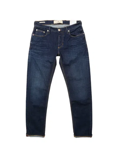 Blue De Gênes Vinci Whiskered Jeans In Blue