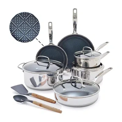 Blue Diamond Bond Stainless Steel 12-pc. Cookware Set In Multi
