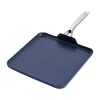 Blue Diamond Infused Ceramic Non-stick 11" Griddle Pan In Blue