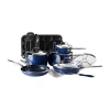 Blue Diamond Infused Ceramic Non-stick 20-pc. Cookware And Bakeware Set In Blue