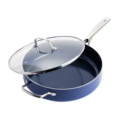 Blue Diamond Infused Ceramic Non-stick 5-qt. Jumbo Cooker With Helper Handle And Lid In Blue