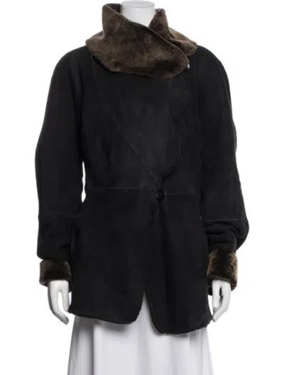 Pre-owned Blue Duck Coat In Black/brown