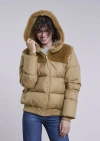 Blue Duck Down Jacket In Brown